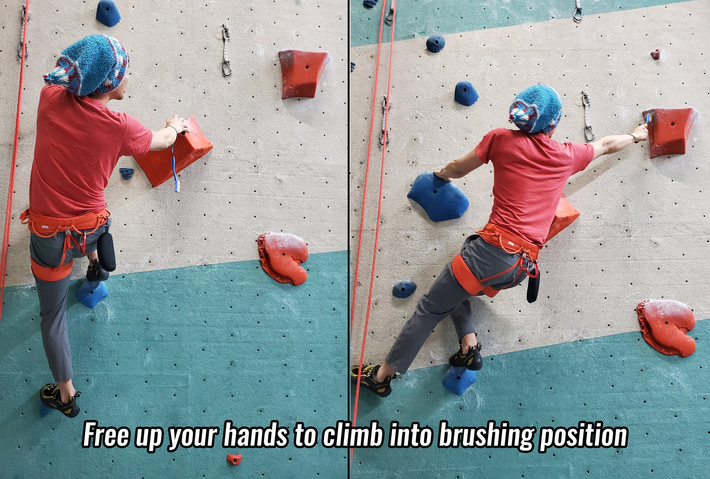 Mallorca Blue + Black Rock Climbing Brush Combo