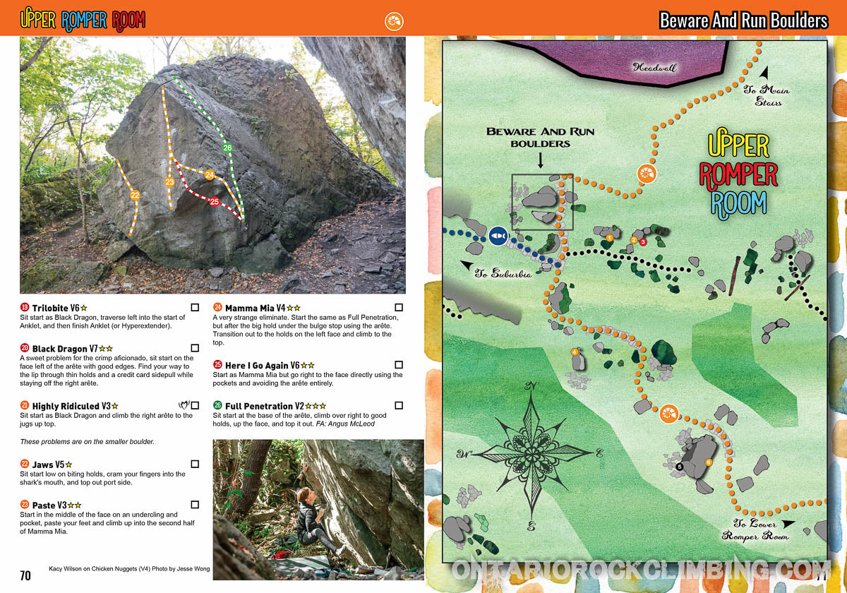 Niagara Glen Bouldering Guidebook - Directly Supports Topo Work