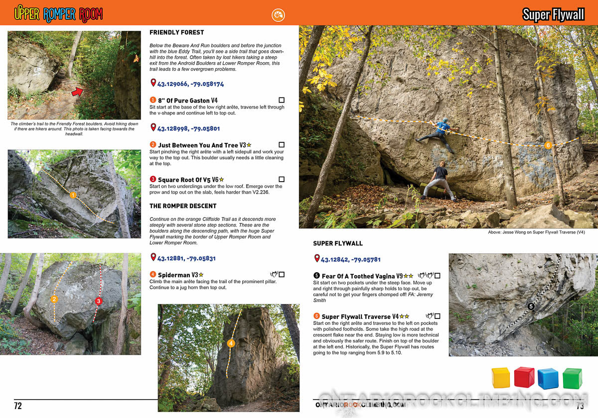Niagara Glen Bouldering Guidebook - Directly Supports Topo Work