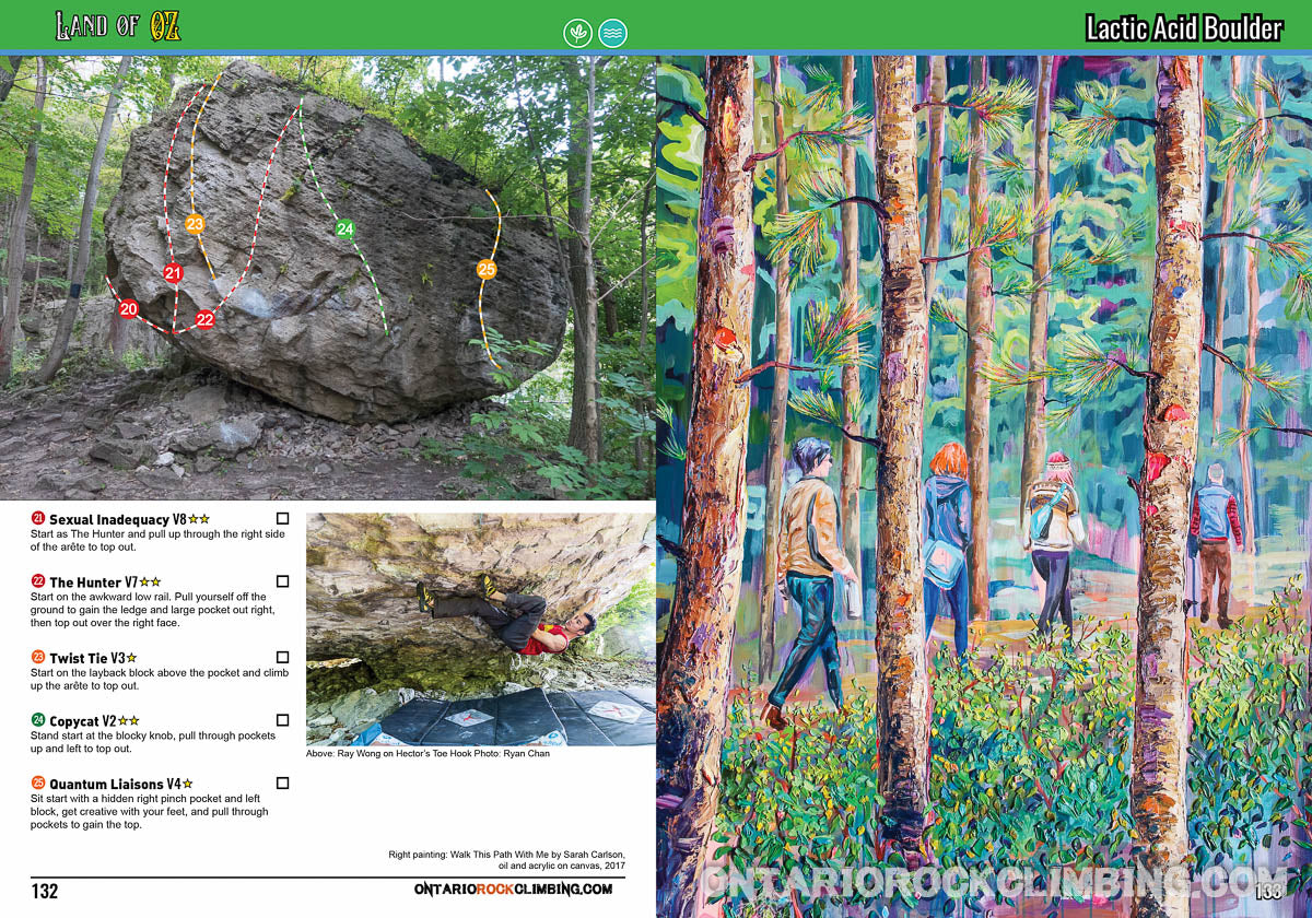 Niagara Glen Bouldering Guidebook - Directly Supports Topo Work