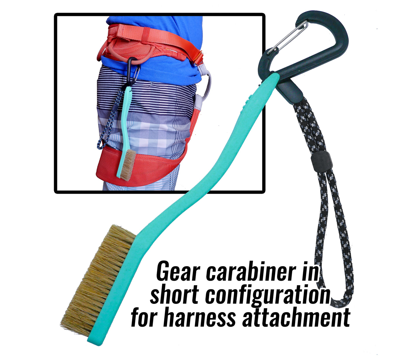 Krabi Teal + Black Rock Climbing Brush Combo