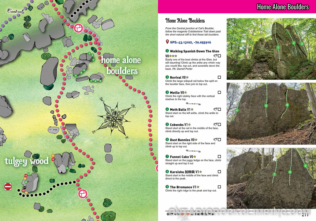 Niagara Glen Bouldering Guidebook - Directly Supports Topo Work