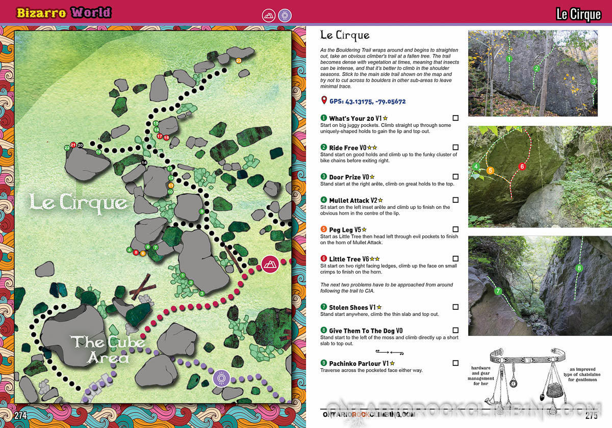 Niagara Glen Bouldering Guidebook - Directly Supports Topo Work